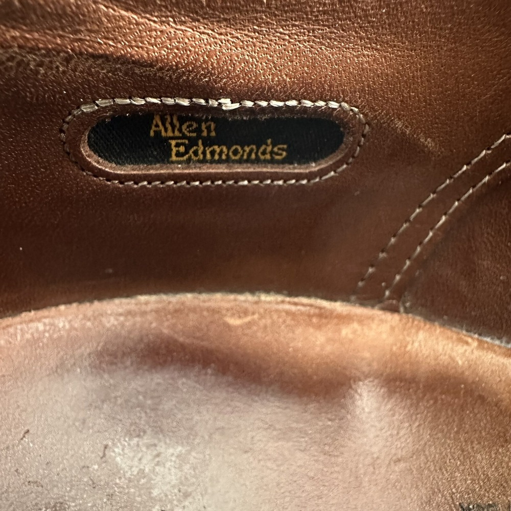 Allen Edmonds Mens Cambridge Shell Cordovan Shoes 9 C Burgundy Oxford Wingtips‎ - Picture 16 of 16